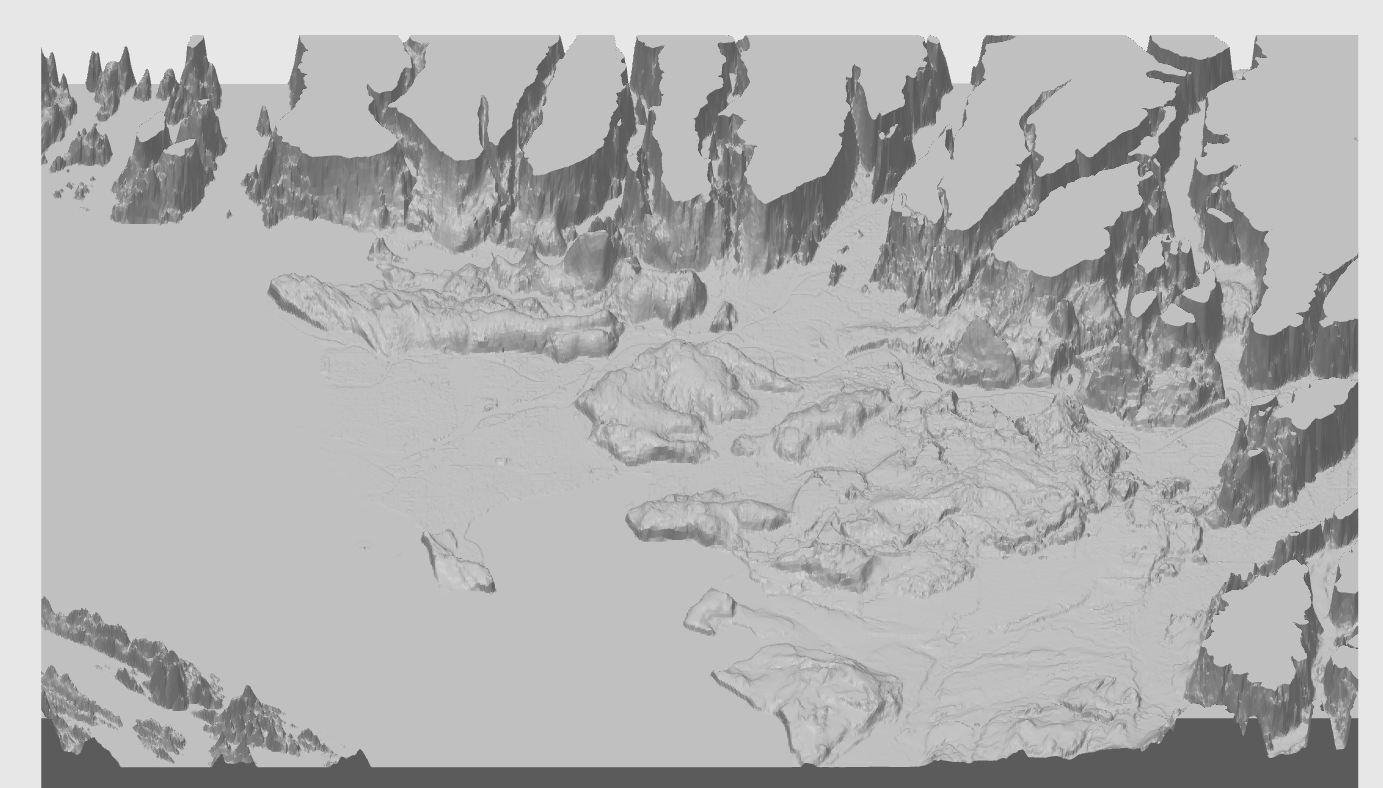 SolidWorks assembly of generated terrain and water volume