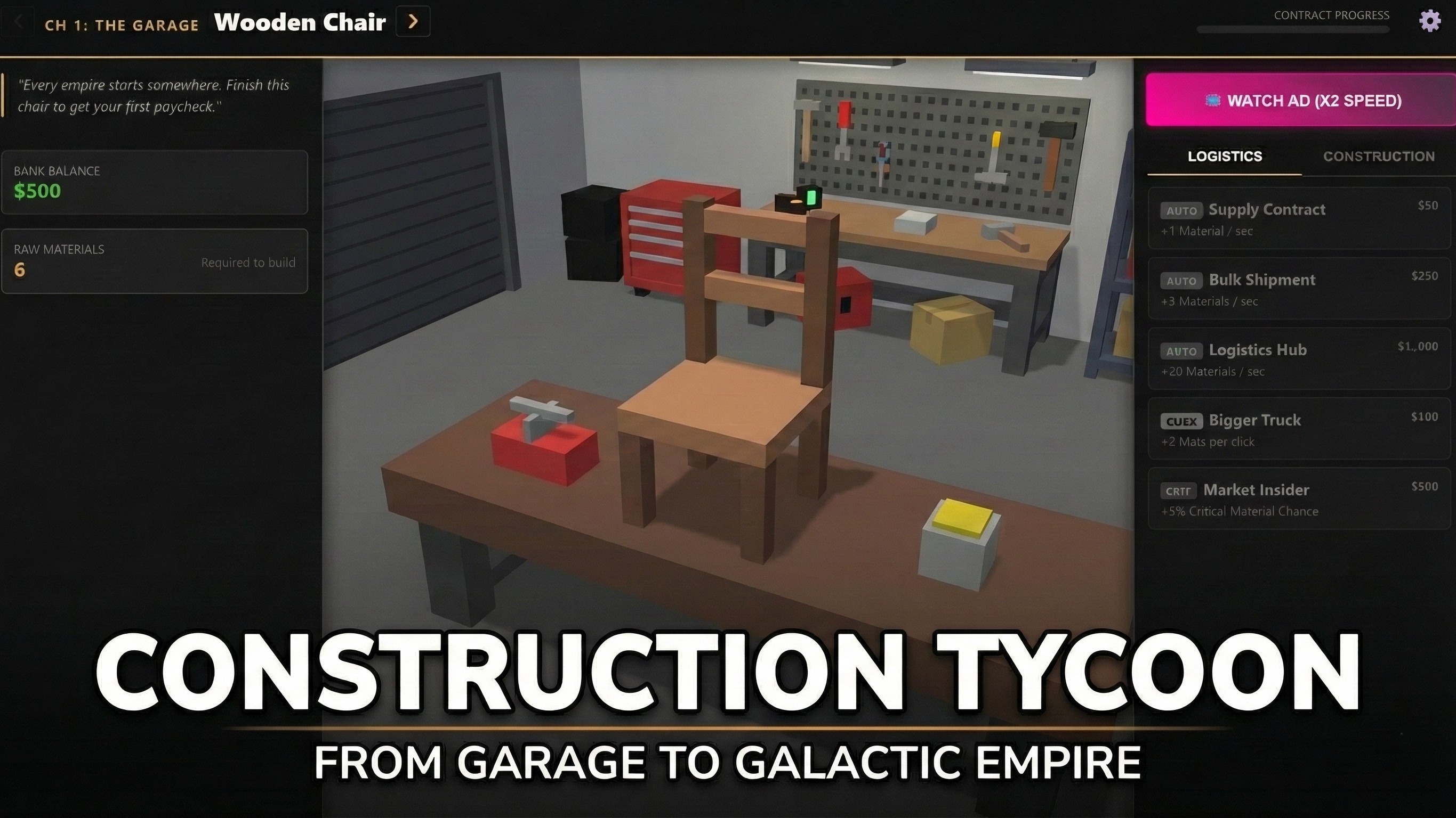 Construction Tycoon Title Screen