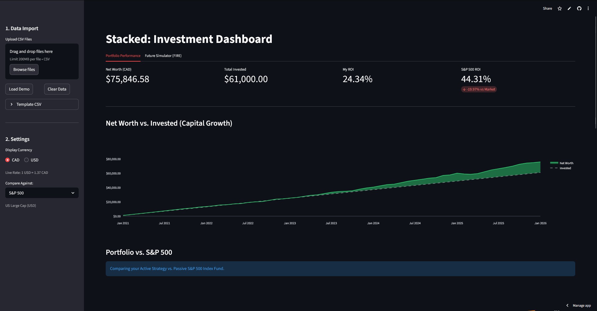 Stacked App Interface